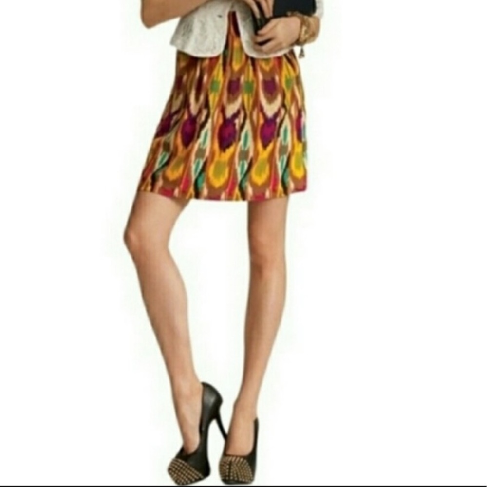 Cabi Abstract Print Mini Skirt